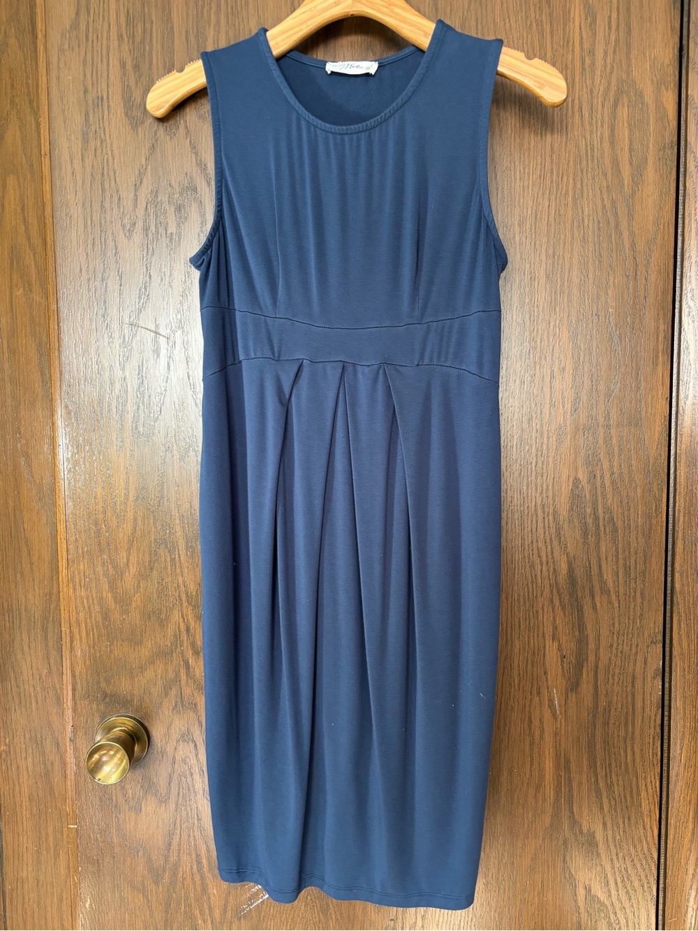 Hello MIZ Classic Sleeveless Navy Maternity Dress